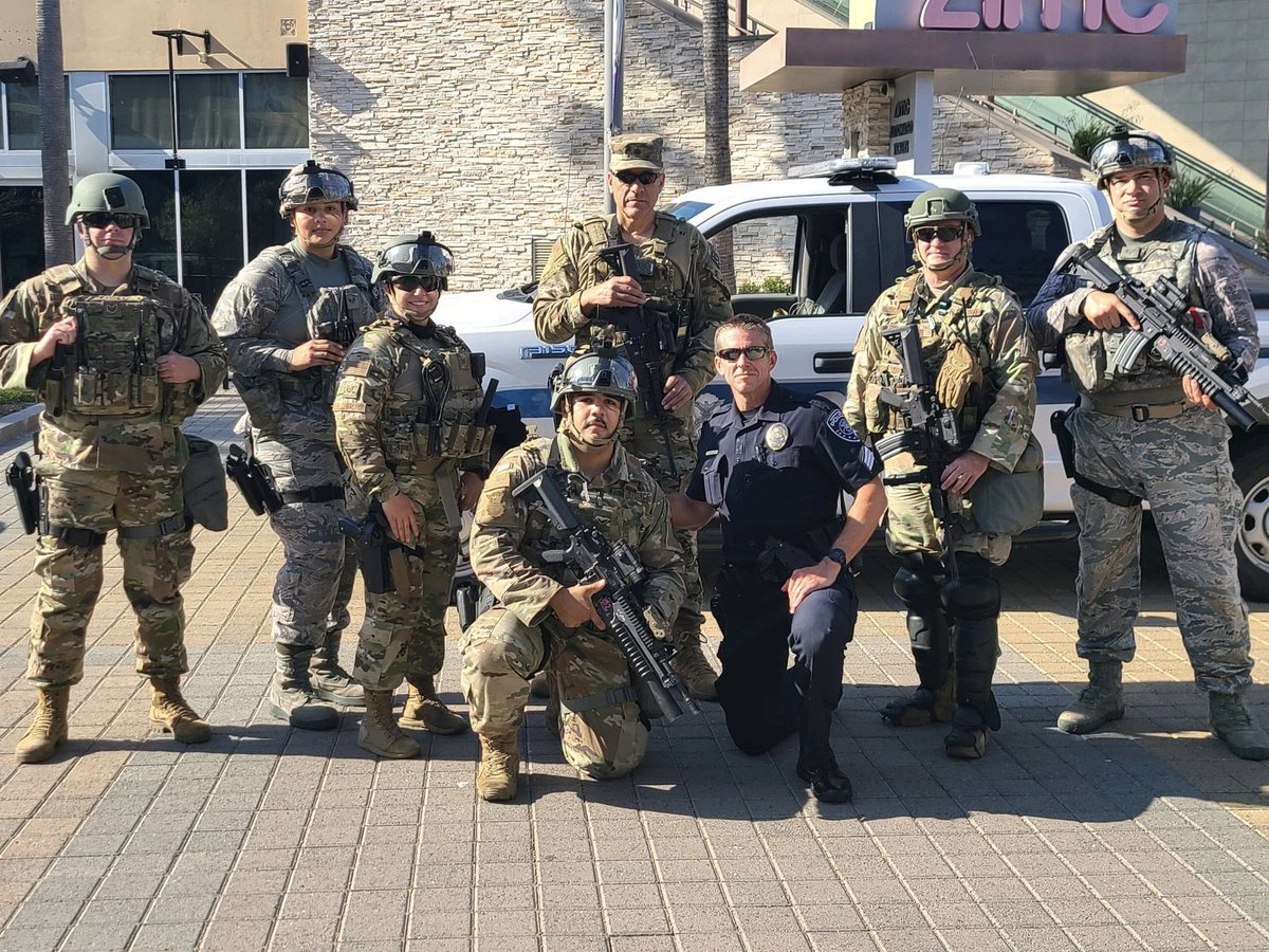 On #NationalLawEnforcementAppreciationDay, we’d like to say thank you to all police, sheriff, and law enforcement personnel!

And thank you all #Defenders and #militarypolice who serve in the Active Duty, Reserves, and National Guard!

#join144thfw
#TeamFresno
#securityforces