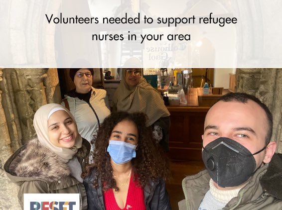 Please help spread the word!@ResetUKorg recruiting volunteers to welcome refugees who will be working for the NHS across the UK.If you live in Bristol,Camberwell,Cambridge, Chorley,Halton,Doncaster, Preston/Warrington,for more details>resetuk.org 🧡🤝#goodneighbours