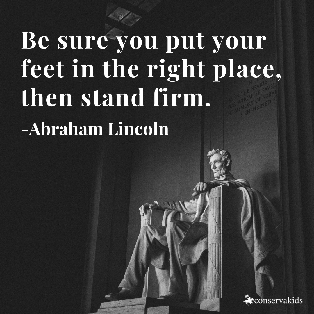 Conserva_kids's tweet photo. "Be sure you put your feet in the right place, then stand firm." -Abraham Lincoln https://t.co/8RdnVInS7c