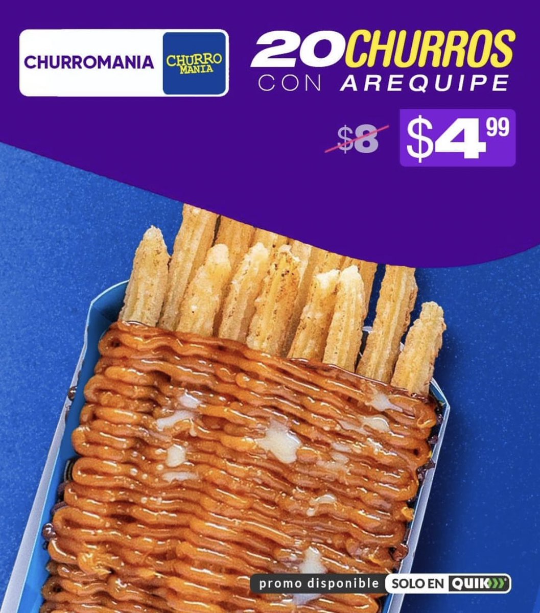 quikpago's tweet photo. 🍔 4 Burgers + Platanitos + Refresco @trespuntoscafe por $14.99

🍘 Noritaco Kanicante de @pidetakeshi por $3.99

☕ 20 churros con arequipe de @churromaniavzla por $4.99

🍔 Hamburguesa Franco + Bebida de @francoesfranco3 por $3.30 https://t.co/rCkbikImvJ