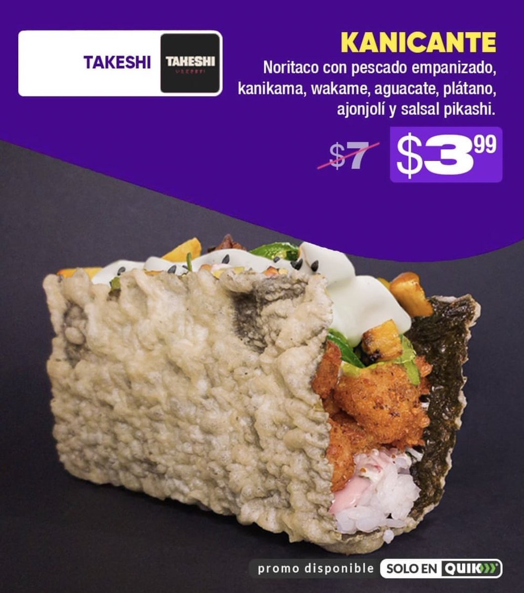 quikpago's tweet photo. 🍔 4 Burgers + Platanitos + Refresco @trespuntoscafe por $14.99

🍘 Noritaco Kanicante de @pidetakeshi por $3.99

☕ 20 churros con arequipe de @churromaniavzla por $4.99

🍔 Hamburguesa Franco + Bebida de @francoesfranco3 por $3.30 https://t.co/rCkbikImvJ