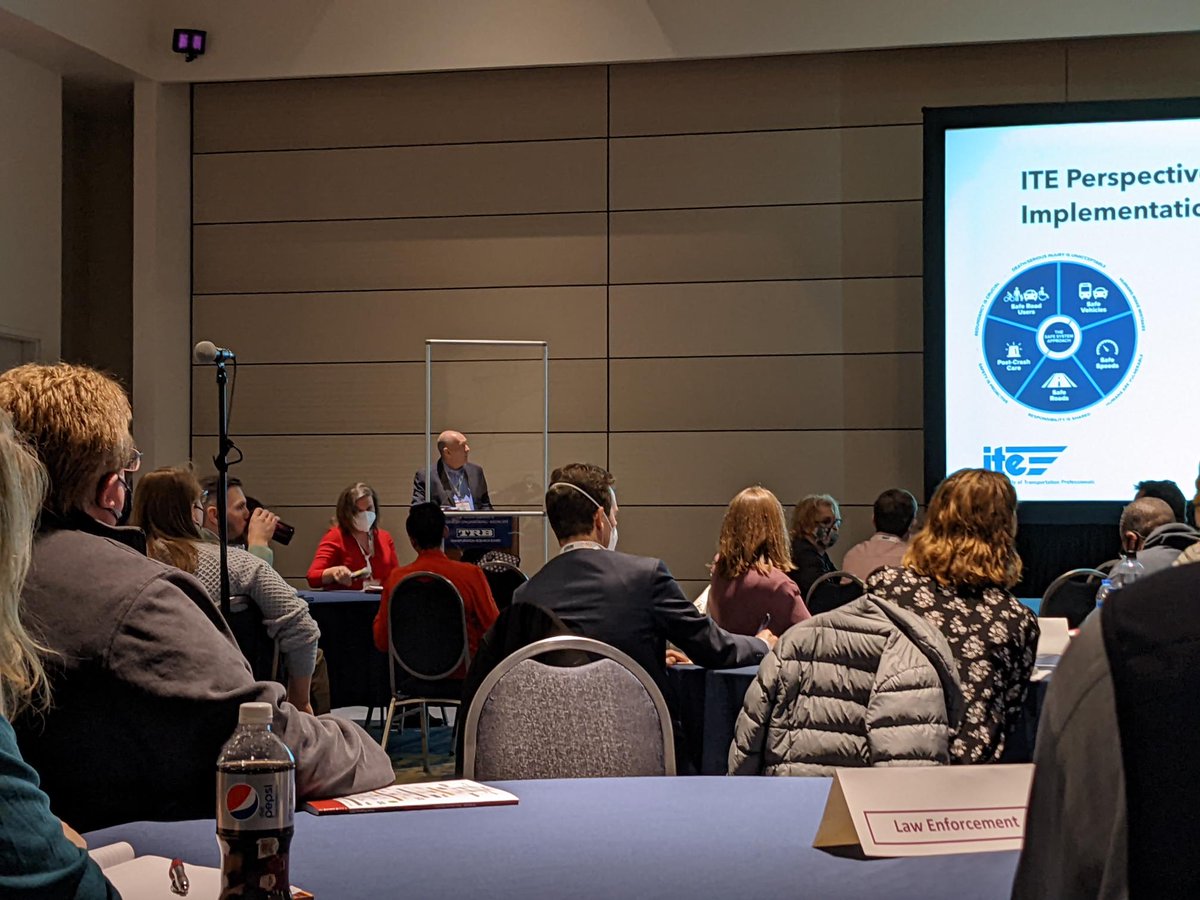 .<a href="/VHBnow/">VHB</a>'s Kim Eccles served as a great fill-in host to a full Safe System workshop this morning. We started the morning hearing an overview of the Safe System Approach from <a href="/JeffLindleyITE/">Jeffrey Lindley</a>, associate executive director of <a href="/ITEhq/">ITE - Community of Transportation Professionals</a>. #TRBAM