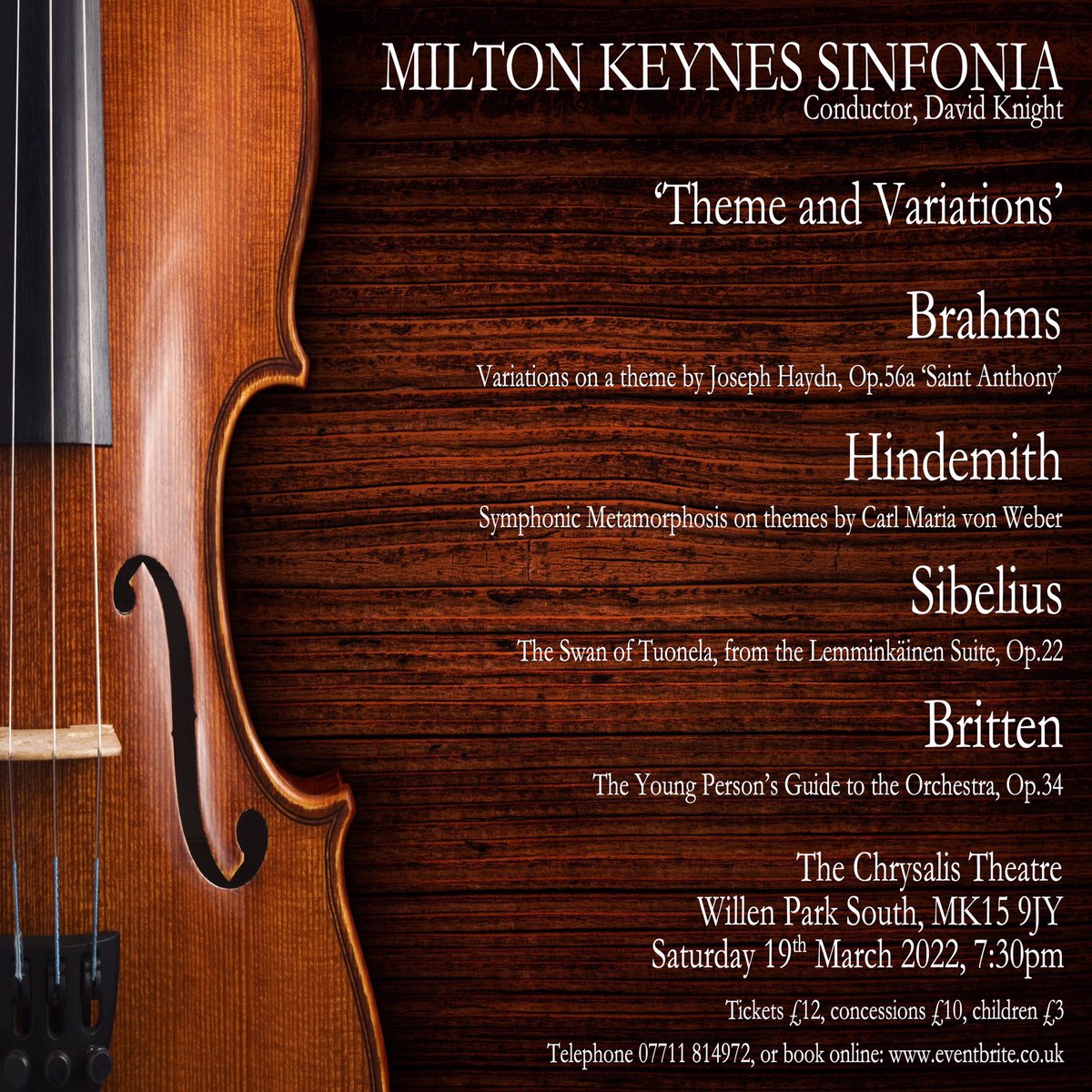 We are enjoying being back and rehearsing ready for our concert in March! #mksinfonia #miltonkeynessinfonia #britten #brahms #hindemith #sibelius