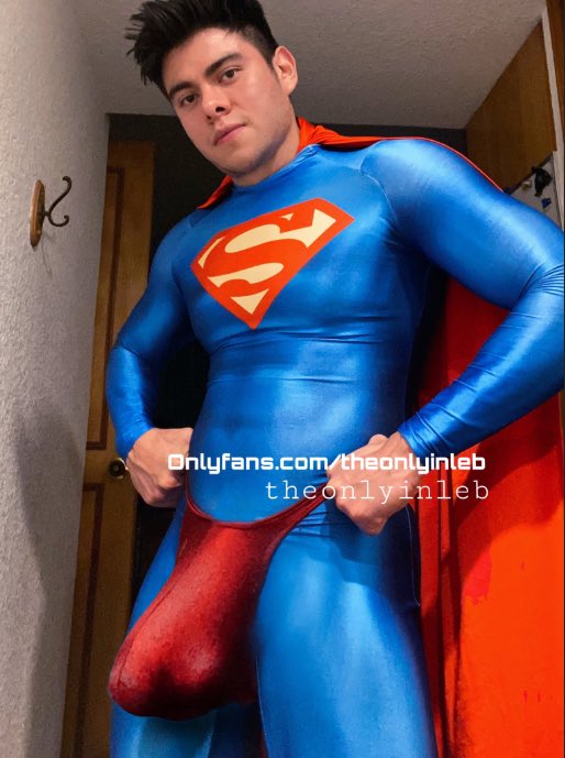 theonlyinleb's tweet photo. Oh thanks for the pic @ScooterScore superman big bulge #bulgeman 🔥😈 https://t.co/iT7WK8YSnp