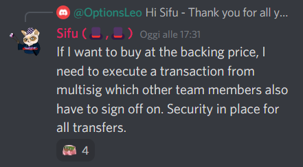 TimeNews247420's tweet photo. If the price goes under backing price, we'll need some time for all the team members to sign the multisig https://t.co/gs40yfNqYl