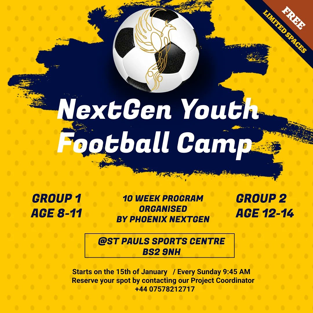 NextGen Circle CIC on Twitter "NextGen Youth Football Camp 🚨 We are delighted to announce we