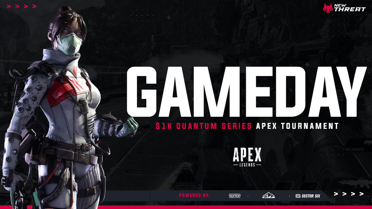 NewThreat's tweet photo. GAMEDAY

Our Apex team is competing in the Quantum Series $1K Tournament Today at 3 EST! #NTApex 

@AyakaApex @Eaozx @ZarckLee 👊🏻

🏆 @AntimatterApex 
📺 https://t.co/a8TrPojIk6 https://t.co/nutvgWW071