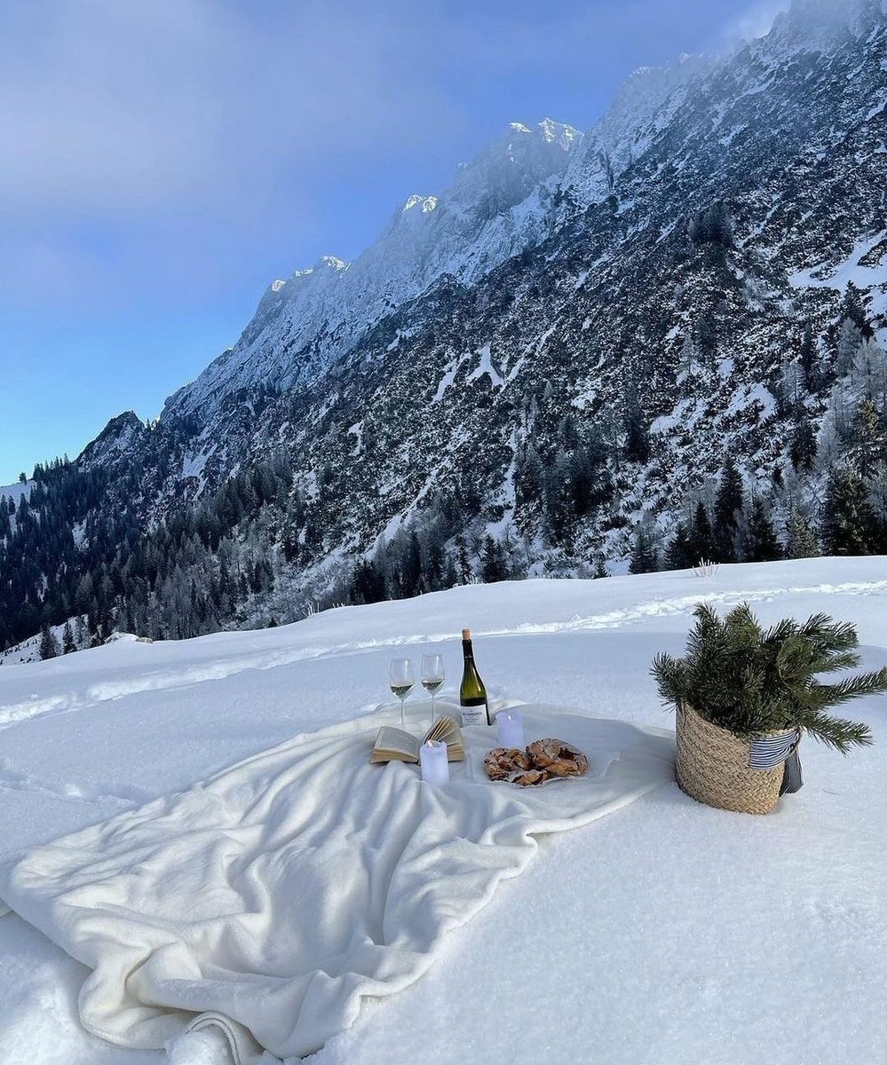 mozinity's tweet photo. Winter picnic https://t.co/1bbPvZ4u53