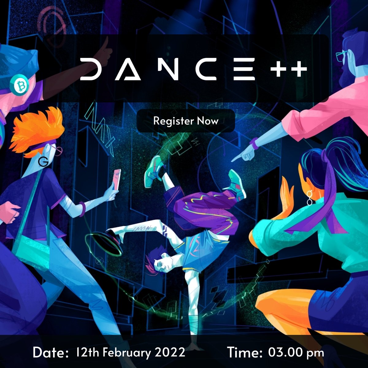 SynTechXRDNC's tweet photo. Dance++ : " Nacho Saare Code Chaddke "
.
There are shortcuts to happiness and dancing is one of them.🕺✨ 👯‍♂️
Register for Dance++ and spread some happiness at SynTech-X '21-'22 !
.
Registration Open !!
Link in Bio.
#Dance 
Follow @SynTechXRDNC https://t.co/zPfQO3odaT