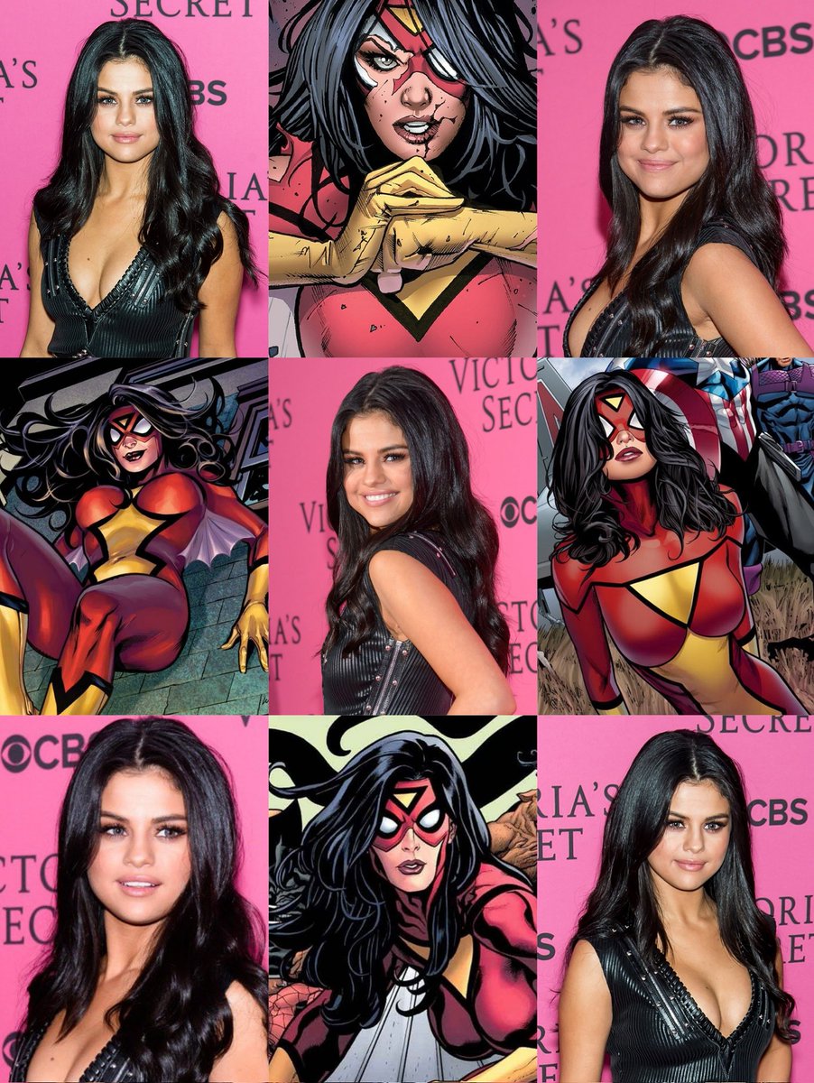 maximoffhours's tweet photo. Selena Gomez as Jessica Drew/Spider-Woman. That's it. That's the tweet. https://t.co/enS5Xe4xa3