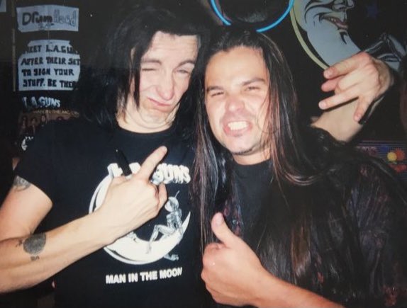  Happy 65th birthday to Mr Phil Lewis of L.A.Guns Phil and I hamming it up back in 2001     