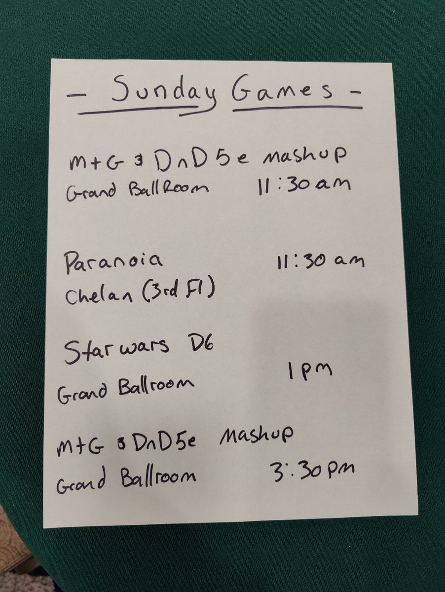 Alexandria_RPG's tweet photo. Today is the last day at @orcacon. Join us for some really fun #ttrpg's. We have #dnd5e/#mtg mashup, #d6starwars and #friendcomputer is allowing us to run Paranoia!
See you here https://t.co/VJjBHvkfCv