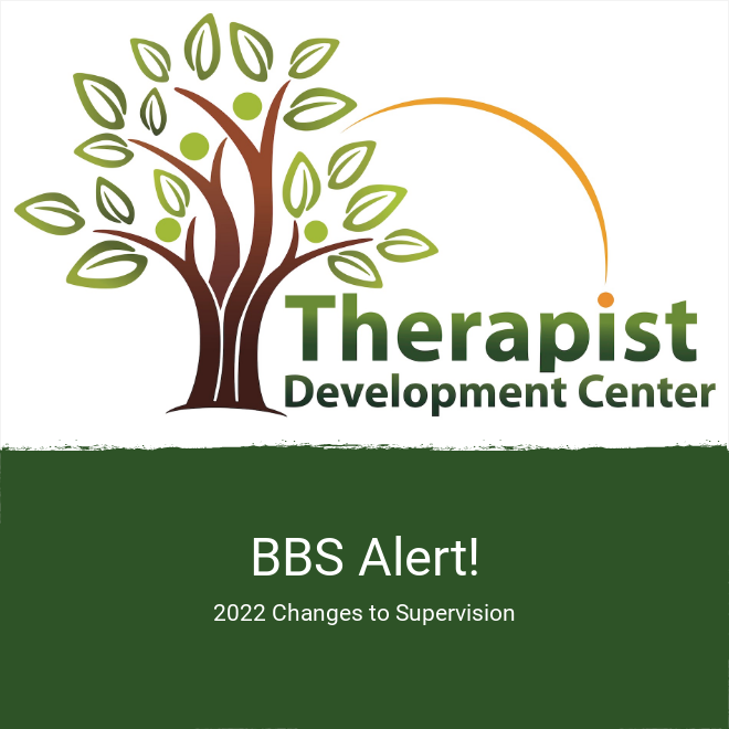 BBS Alert! 2022 Supervision Changes are here! Learn more on what to expect with the changes and how TDC's Supervision courses will fulfill these new requirements, by clicking on the link here: bit.ly/3nckwyK