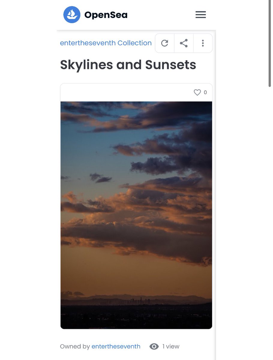 xtngnz's tweet image. “Skylines and Sunsets” a photograph taken from 50 miles away after a few days of raining all over California. This was the least amount of smog I have seen in between OC/LA counties. #NFTCommumity #nft #nftphotography #NFTphotographers 

opensea.io/assets/0x495f9…