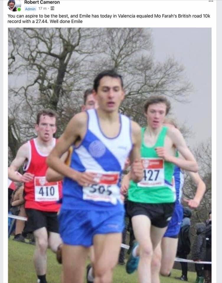 Congratulations to Emile Cairess, formerly of West Yorkshire SAA. It’s been quite a journey since finishing ￼74th in his first ESAA Cross Country back in 2011 @EmileCairess