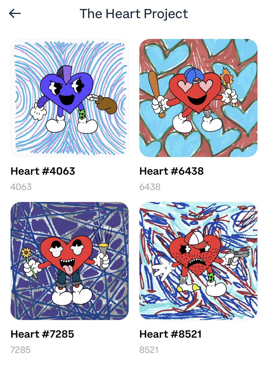 Which one is your favorite? @HeartNFTs #theheartproject #hearts