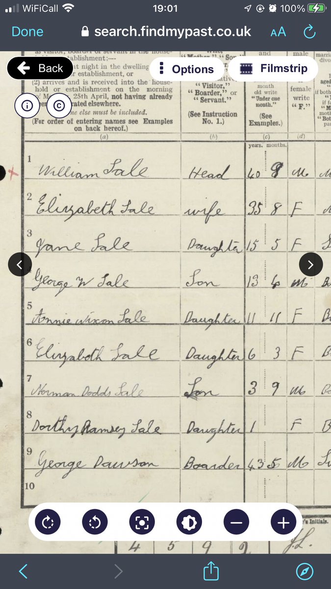 Just burst into tears as I saw this result from the #1921Census - my beloved nanna. She was just 1 year old here. I had no idea she had so many siblings, all of whom she outlived by quite a way. Also never knew they had a ‘boarder’ - who was he? #Newcastle twitter.com/findmypast/sta…