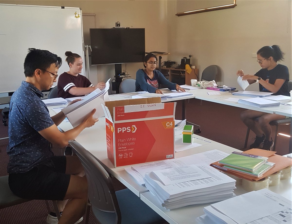 NMSS_Aus's tweet photo. #NMSS2022 is fast-approaching! This year the school runs online from Thu 13th to Fri 21st. All 104 staff and students have been sent a package containing course materials and daily gifts. Many thanks to @mav_info for lending us a room for our two days of packing boxes! https://t.co/UNNxQ2Vj71