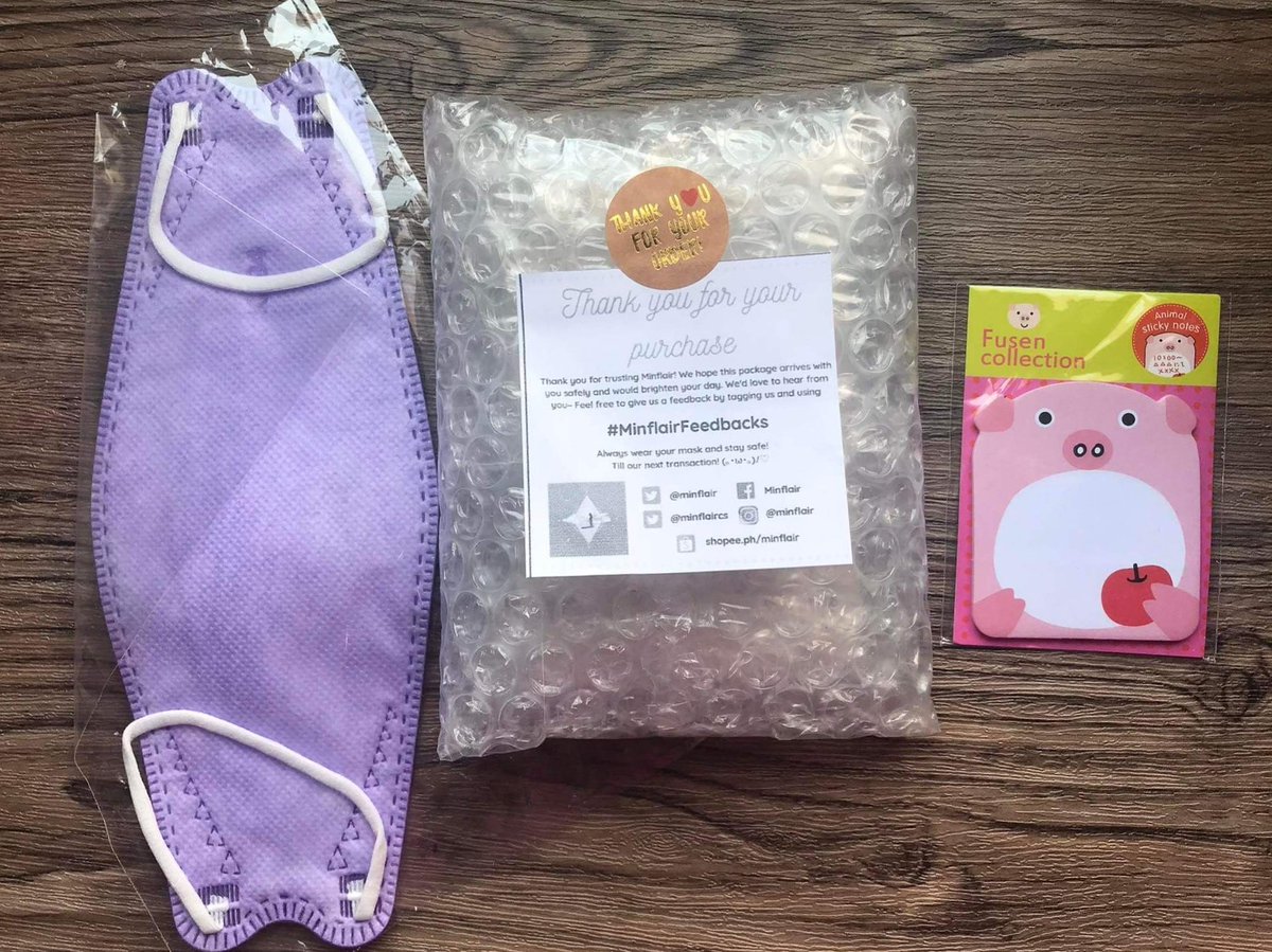 lauandy74's tweet photo. Thank you so much @Minflair! It was securely packed. Ang cute ng freebies. 
#MinflairFeedbacks https://t.co/IL72ngUtBz