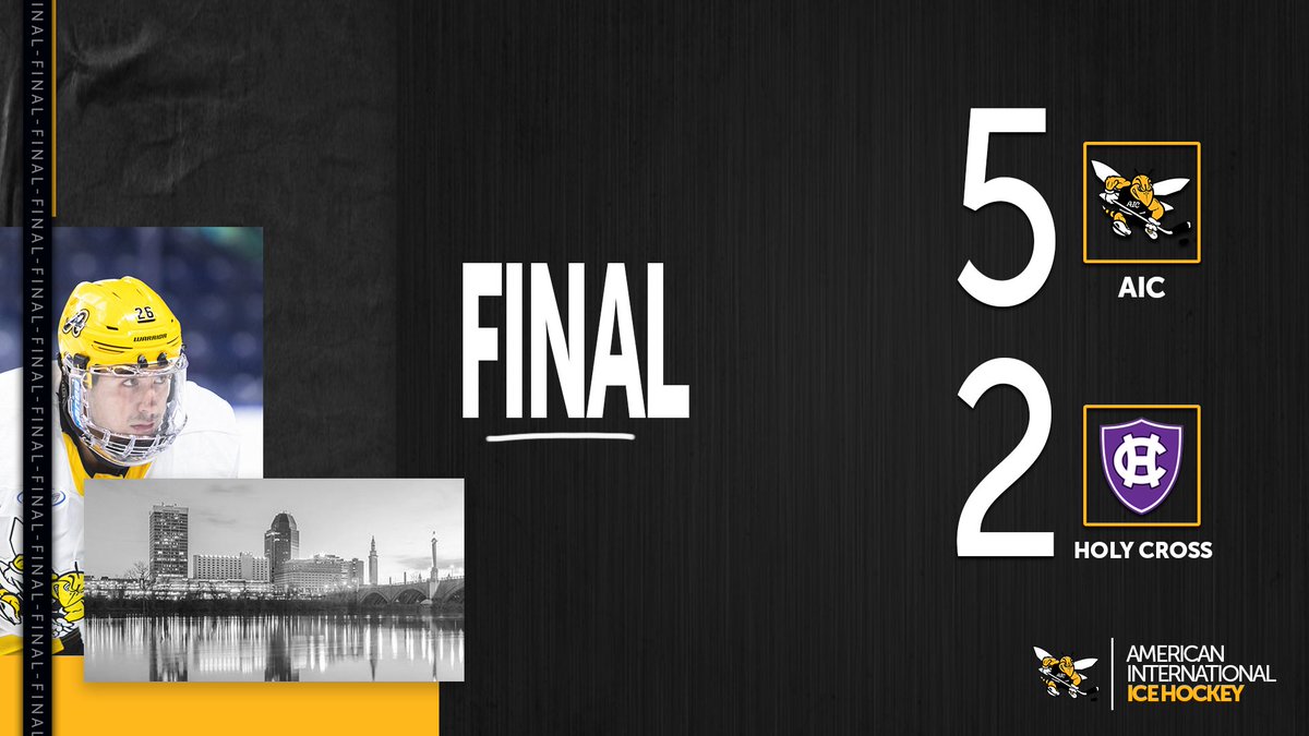 AIC_Hockey's tweet photo. Final score here in Worcester!
#YellowJacketsWin https://t.co/vIzhvMV8sF