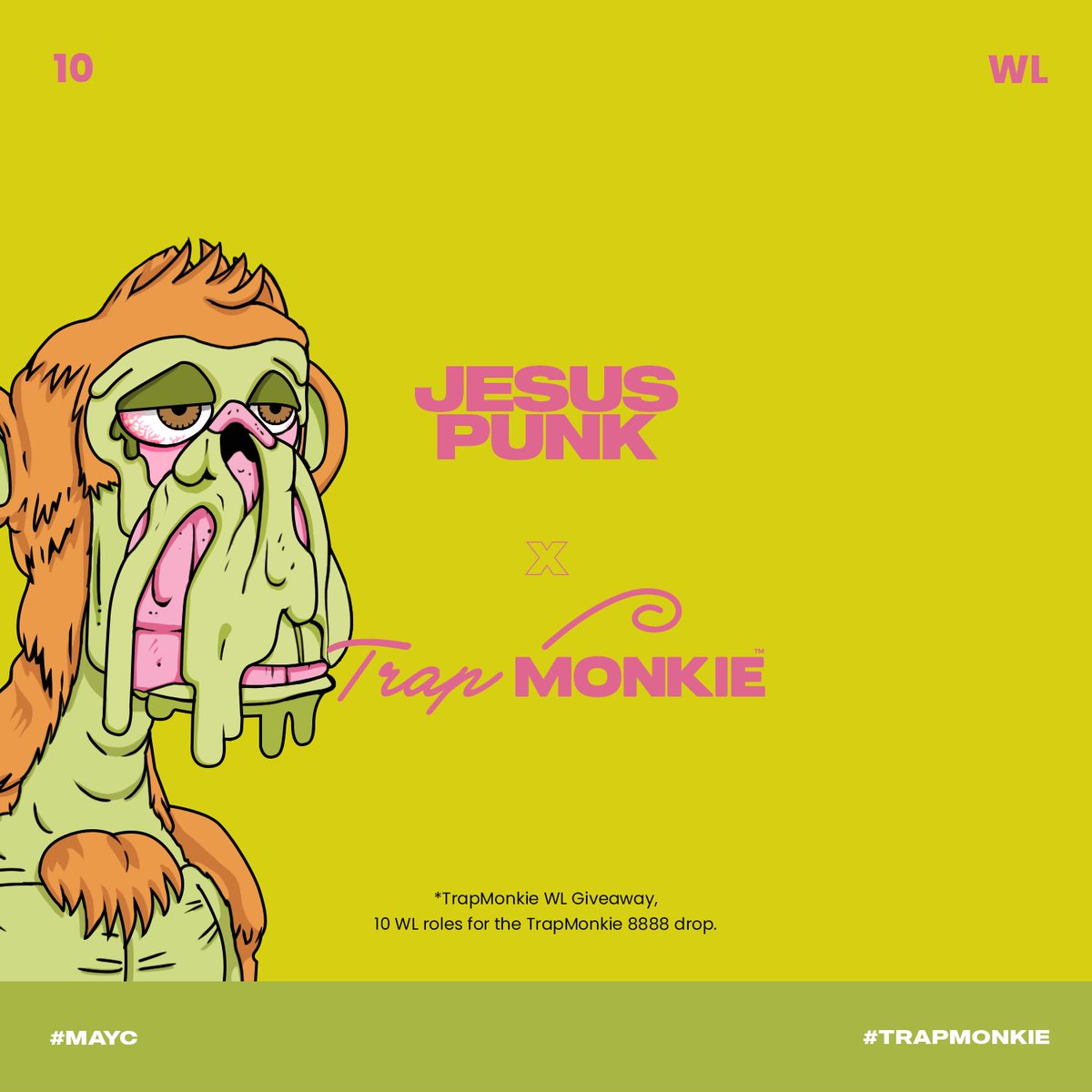 TrapMonkie's tweet photo. #NFT #Partnership
.
.
📣🚨🤝🐒™️ @KevinSusanto x @TrapMonkie #NFT #TrapMonkie #MAYC #Whitelist https://t.co/L3ruRNl4N5