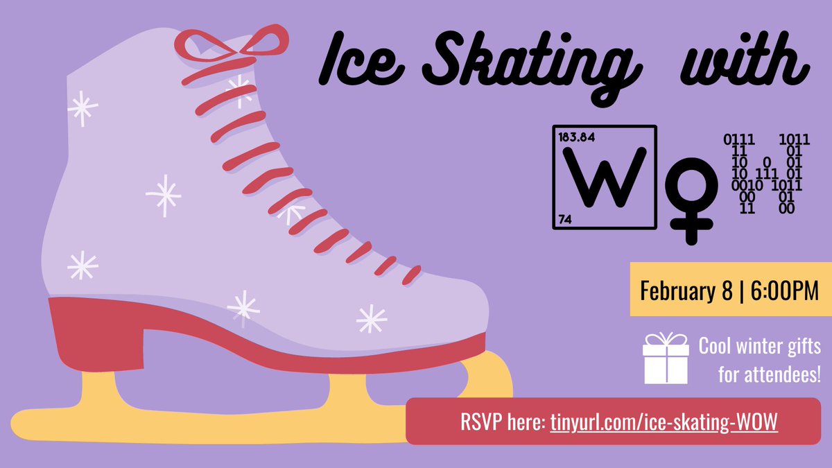 Come celebrate the winter with WoW by ice skating, and there will be cool gifts for attendees! Looking forward to meeting you on the ice! ⛸️☃️❄️

RSVP at tinyurl.com/ice-skating-WOW by Wednesday, January 12.