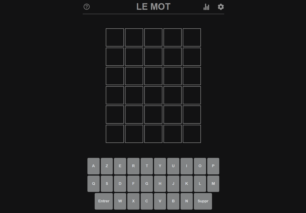 WordleFR's tweet image. Coucou ! J'ai sorti "Le Mot", un Wordle qui utilise des mots français :)

Vous pouvez le retrouver à l'adresse : wordle.louan.me

Si vous avez des suggestions, des bugs ou des problèmes, contactez @louanben