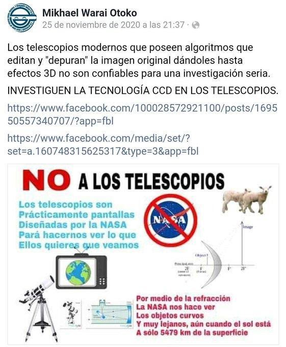 DelMeteorito's tweet photo. STOP TELESCOPIOS

 #FlatEarth #Tierraplana #Djokovic #plandemia #BillGates https://t.co/5t8AmymYqR