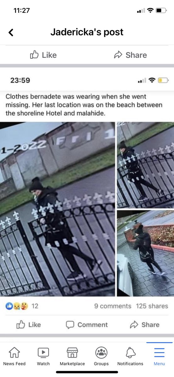 GillianWalsh4's tweet photo. My friends mam is missing since Friday from Swords in Dublin,she got a bus to main Street then was seen on CCTV on Donabate beach near the hotel. Has anyone seen her, or know if she got a cab to Donabate? Her only daughter is desperate 😔@rtenews @morningireland @TheNotoriousMMA https://t.co/imMPQfmY66