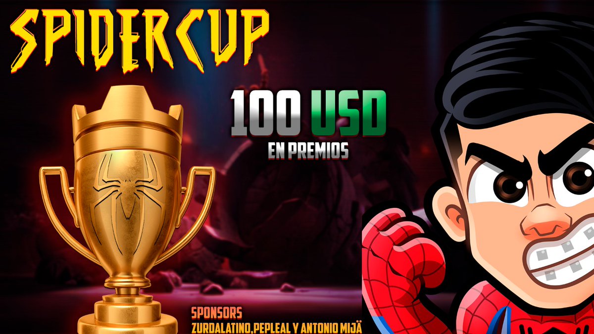 ❤️ ¡Spider-Cup 1era edición! 💙

16 jugadores, 8 invitados especiales, 8 clasificafos por torneo, iniciamos mañana lunes y terminamos el domingo, estén atentos para como poder participar! 🔥👊🏼

Y tú, ¿Quedarás en la red o no? 👀🕸️

RT 🔁 y FAV ❤️