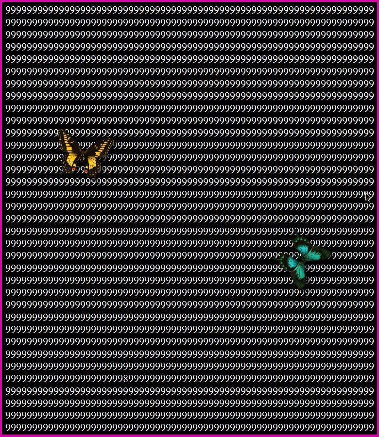 Retweet if you can find the "8" within 15 seconds.