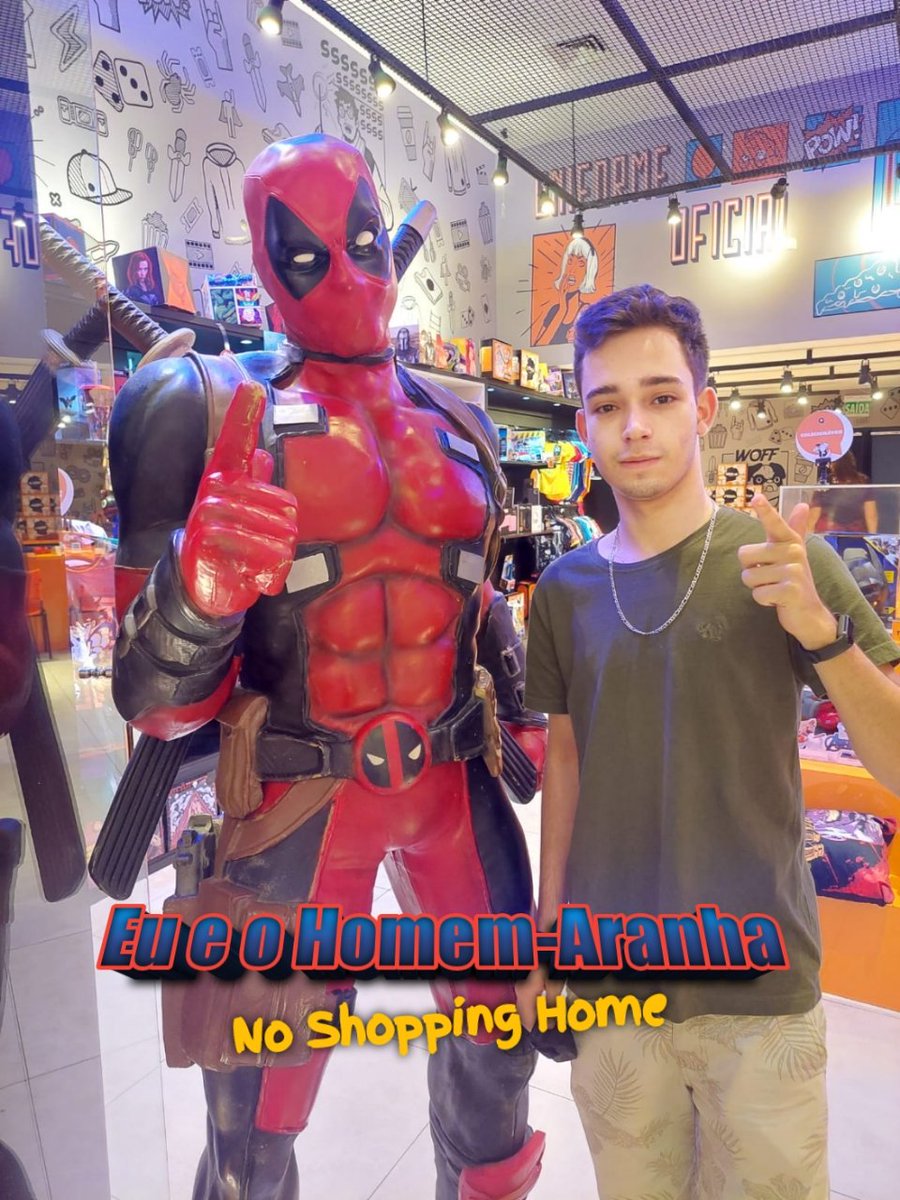 _CiscoNeto's tweet photo. Tirei foto com o Homem-Aranha no shopping hoje :D https://t.co/70AtFOYmC9