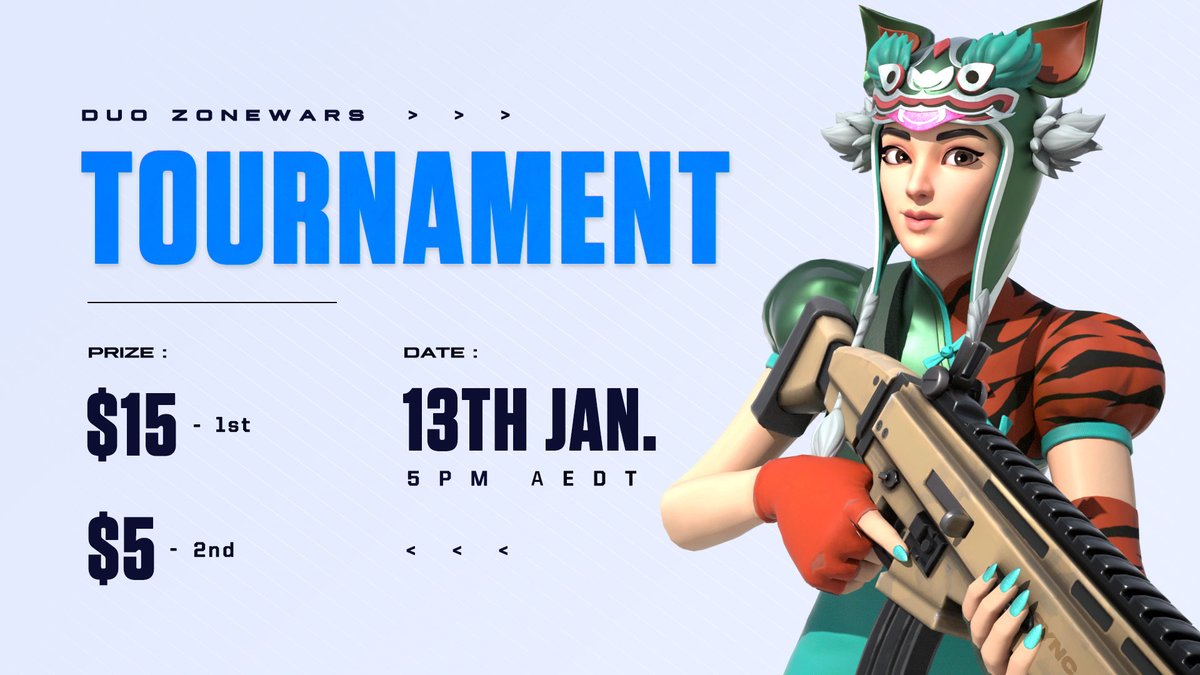 team_sync_gg's tweet photo. Team Sync Duo Zonewars Tournament!💸🏆

Time : 13th January 5:00 PM AEDT
Prize : 1000 Vbucks / $15

How to Enter!
1. Follow @team_sync_gg 
2. Like + Retweet!❤️♻️
3. Join the Discord Server! (Link Below!) https://t.co/n7c0DgiAca