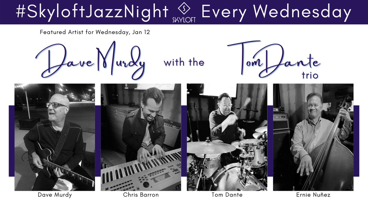 tomdante's tweet photo. At #SkyloftJazzNight this week, guitarist Dave Murdy (of @tijuanadogs &amp; @sinatrabigband) joins the #TomDanteTrio for an evening of jazz. This is a family friendly event. Dinner &amp; drinks are available.
#SkyloftJazzNight #TomDanteTrio #LiveMusic #LiveJazz #HaveSomeFood @SkyLoftOC https://t.co/hp42JLoqkJ