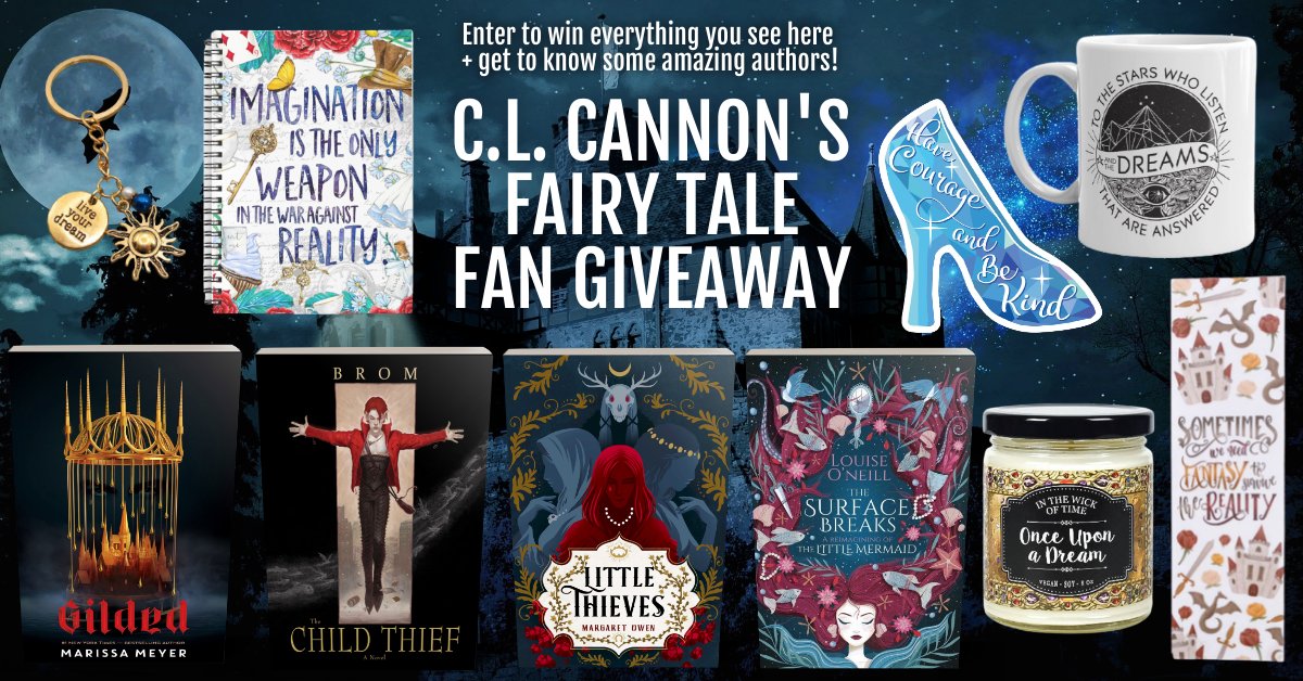 CLCannonAuthor's tweet photo. 🌹Are you a fan of #FairyTales or Retellings? We have the perfect #giveaway for you! Enter to win below!🌹

🧚‍♀️ https://t.co/EKvHfur3dC 🧚‍♀️

👑#Win #Gilded #TheChildThief #LittleThieves &amp; #TheSurfaceBreaks + fairy tale keychain, journal, candle, ACOTAR mug, bookmark, &amp; sticker!👑 https://t.co/6zj3mUpBaF