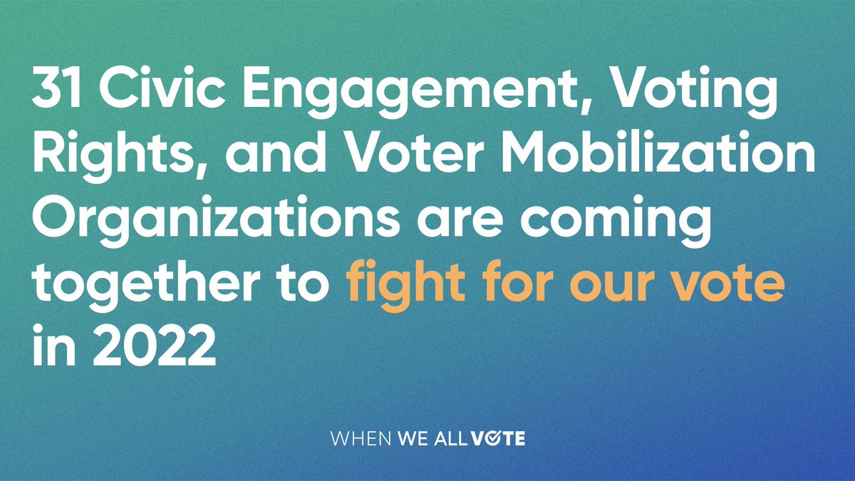 We’re gearing up for a serious fight for voting rights in 2022 and we can’t do it without you. 

Join <a href="/votedotorg/">VOTE.ORG</a> and @whenweallvote and @michelleobama  in our pledge to #FightForOurVote weall.vote/fightforourvote