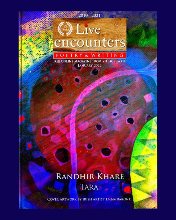 Delighted my artwork is on the cover of Live Encounters Poetry and Writing Magazine January edition.