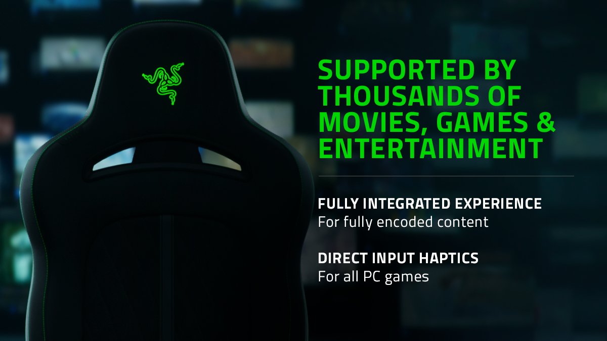 Strap in for next-generation immersion with the Razer Enki Pro HyperSense. 

Powered by an advanced haptic engine, enjoy a truly lifelike experience with tactile feedback that simulates real-world force – all in one ultimate immersive gaming chair.
rzr.to/concepts/EnkiP…