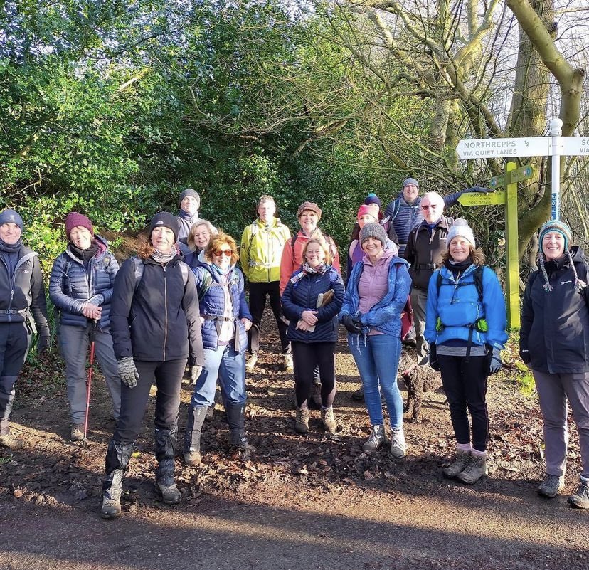 HikeNorfolk's tweet photo. A few more shots from todays Southrepps 11 miler led by Susanna. Check out those waves at Cromer!  #hikenorfolk #ramblersgb #hiking #walkinginnorfolk #cromer #norfolkcoast #walkinggroup https://t.co/qtCvwfxPdZ