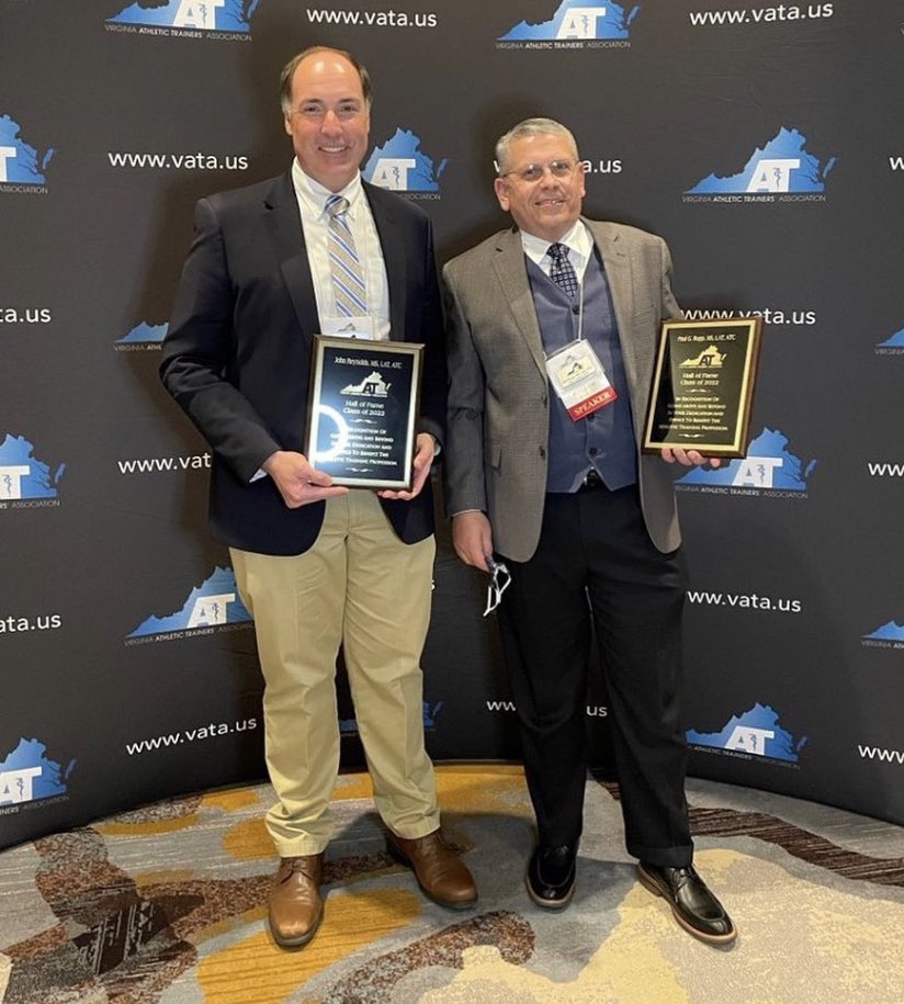 OaktonAthletics's tweet photo. Congratulations to Oakton HS Athletic Trainer Paul Rupp who was inducted into the Virginia Athletic Trainers Association Hall of Fame! He has dedicated 22 years working with the athletes of Oakton. We appreciate all you do Coach Rupp!  @OaktonHSATP @OBoosters @OaktonHS https://t.co/lEpQsLpYas