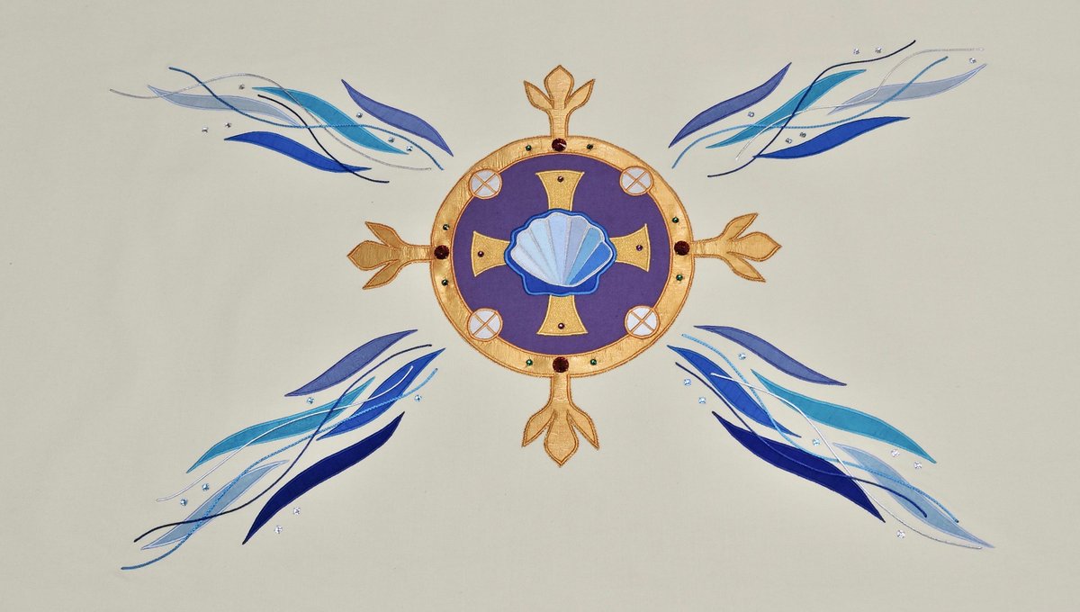 JulietHemingray's tweet image. Today we celebrate the Baptism of Jesus by John the Baptist
This set was made for an American church
#baptism #churchtextiles #churchtextiles #baptismofJesus #bespoketextiles #liturgicalstole #altarfrontal #churchofengland #catholicchurch #church #stjohnthebaptist #ecusa #pecusa