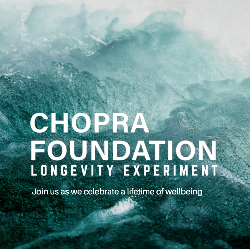 ChopraFNDN's tweet photo. @ChopraFNDN introduces the #LongevityExperiment
Stay connected with the #choprafoundation wellbeing community.
https://t.co/L5SVRa8nlY https://t.co/r4N9Q2JgRu