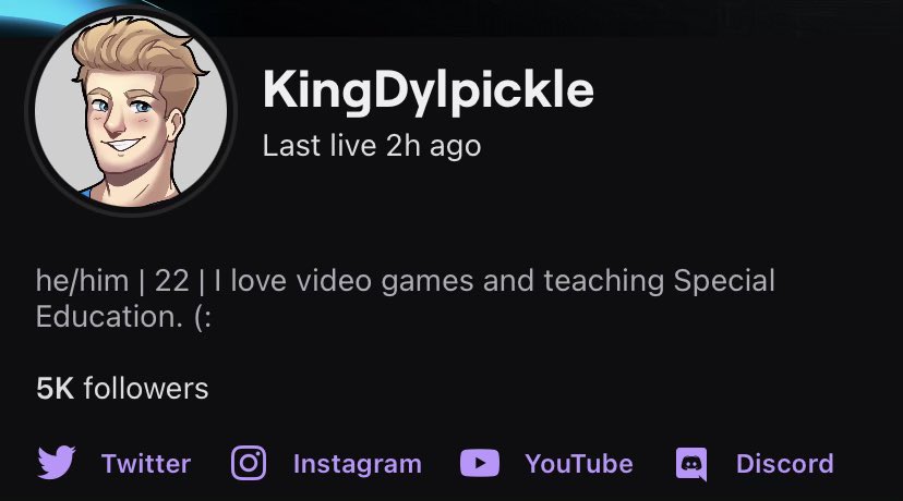 KingDylpickle's tweet photo. Thank you for 5k on Twitch !! ❤️ https://t.co/yjmCfk1XdF