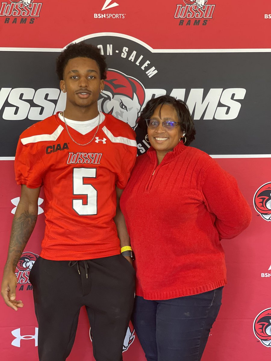 Thanks Coach Massey and the entire WSSU Coaching Staff for such an awesome Official visit yesterday.  My Mom and I appreciate the Rams’ hospitality. <a href="/CoachKamSmith/">Kameron Smith</a> <a href="/HarrelsonEarl/">Coach Earl Harrelson</a> <a href="/WSSURamFootball/">WSSU Rams Football</a> <a href="/atimmons1980/">Anthony Timmons</a> <a href="/KHSCDFootball/">Knightdale Football</a> @KHSSportsMedia