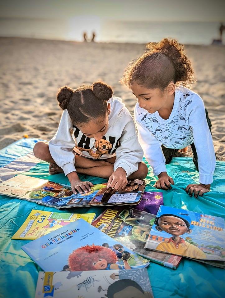 Saturdays in our home are family days. It's a time for us to spend time together and check-in with one another.   What better way to do so, than to have a sunset reading time at the beach? 
#booksandbeaches #weekendvibes