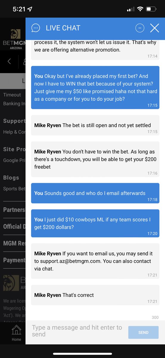 IssacDHarper's tweet photo. @BetMGM your customer service is horrible, robbed me for my money!

Now I’m getting emails stating I’m not eligible but the previous night your own representative gave me this offer and told me to do so. https://t.co/vxW9w3fVDF