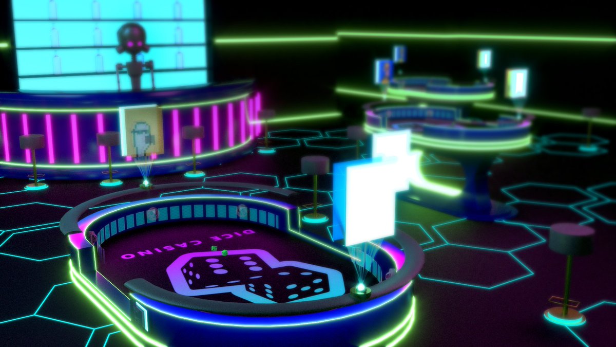 Some more early stage concepts🔥

We are truly building the Metaverse here:
- Fully decentralized Games build on #Solana 
- 3D NFT integration
- Personalized Avatars and Dice based on your NFTs
- Fully automated transactions and distributions of Revenue (100% to Holders!)