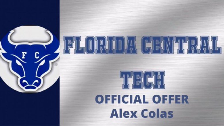 AlexColas18's tweet photo. Blessed to receive my 2nd offer from @floridacentral9 @FloridaCentral5 @JeffHarris5050 @coach_jrob31 @BradenRiverFTBL @CoachPost70 https://t.co/xMixbehlph