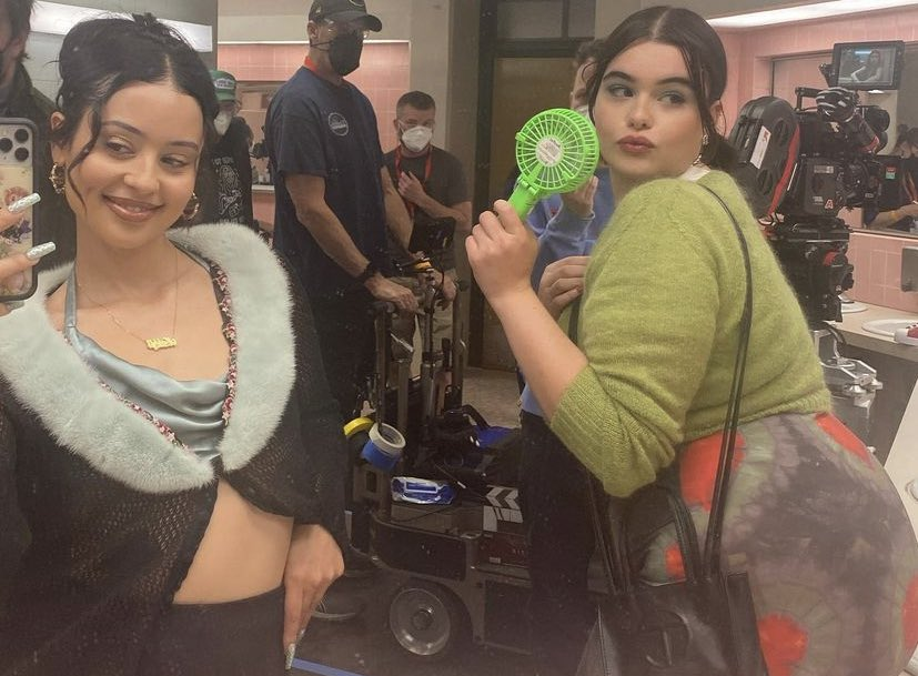 alexafiles's tweet photo. alexa demie with barbie ferreira on the set of the 2nd season of euphoria https://t.co/ROaYaeW91D