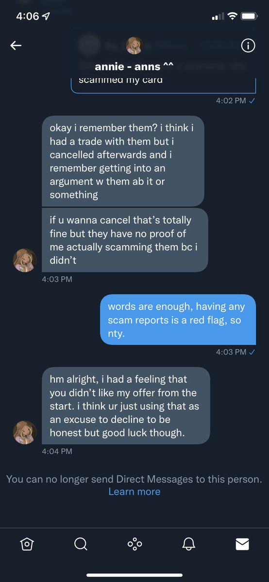 AutanyRblx's tweet photo. @talentedanns is a possible scammer scams scamming scammed🙂 after confronting them about a previous scam report they blocked me and refused to go first. 
Be careful https://t.co/sLigbk7LCw